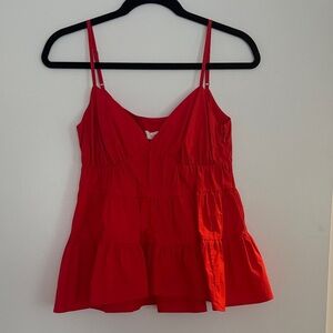 A Loves A Red Sleeveless Women's Top